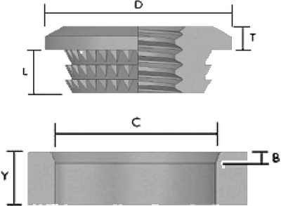 KIERREINSERTIT REGULAR HEAD Piirustus